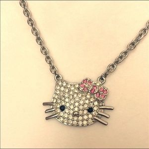 Hello Kitty Pink & White Rhinestone Necklace